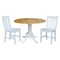International Concepts 42 in. Dual Drop Leaf Table with 2 Slat Back Dining Chairs - 3 Piece Dining Set K02-42DP-C08-61P - alternate 1